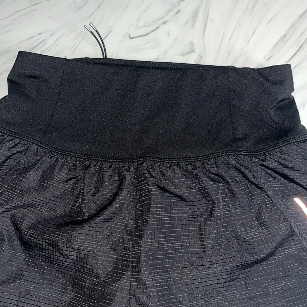 All in motion black running sport shorts s high waist zipper pocket - Picture 3 of 5